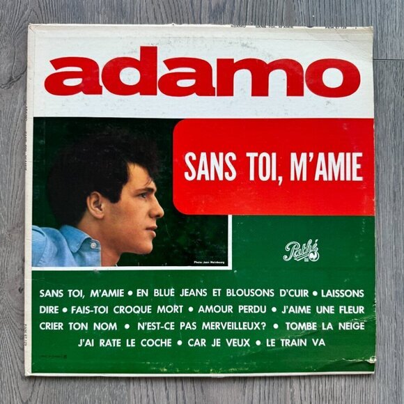 Vintage Salvatore Adamo Vinyl Record Sans Toi M’Amie 1963-1964 Chanson Française - Picture 5 of 5